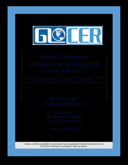 Proceedings of the Global Conference on Education and Research: Volume 1