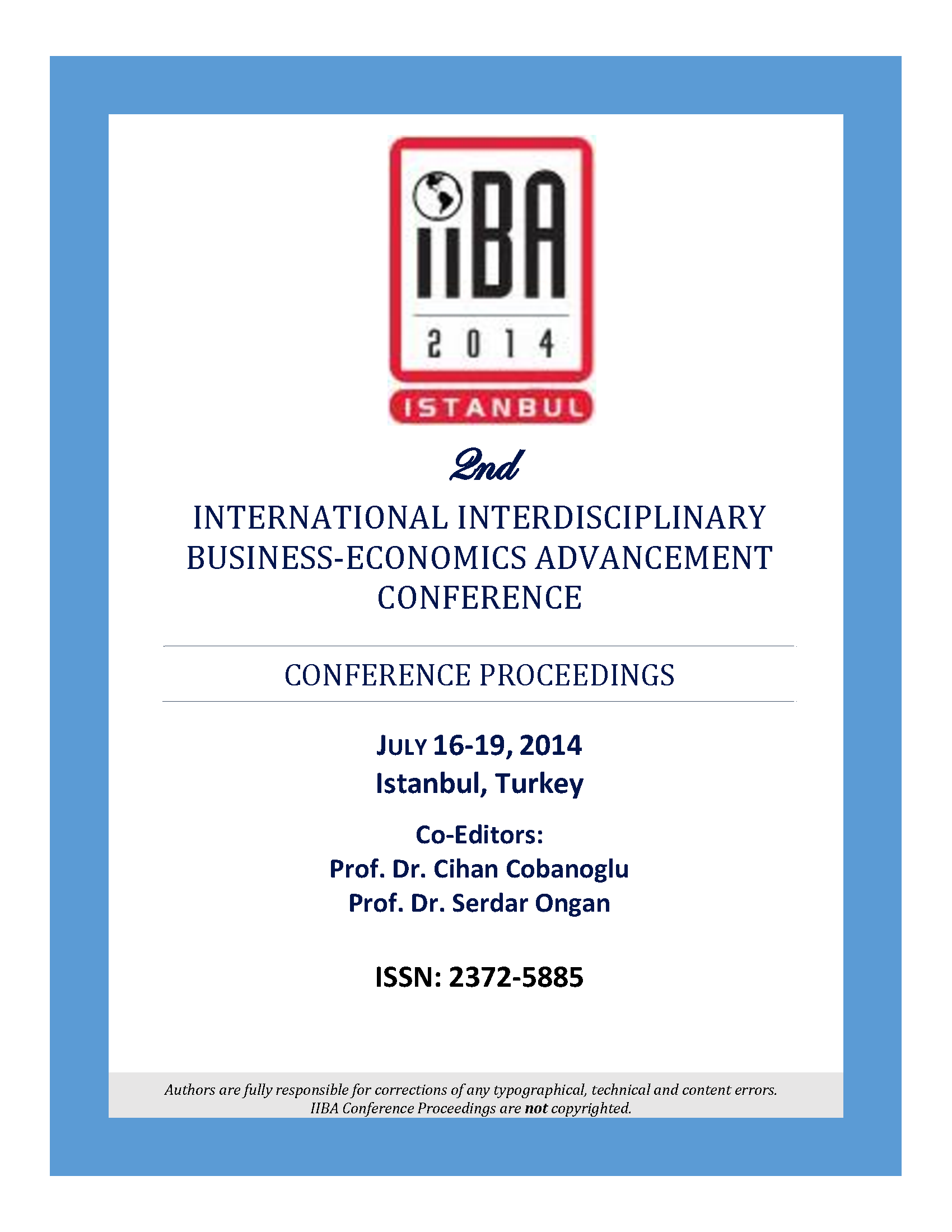 Proceedings of the International Interdisciplinary Business and Economics Conference: Volume 2