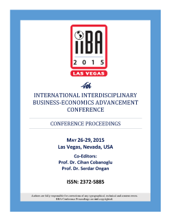 Proceedings of the International Interdisciplinary Business and Economics Conference: Volume 4